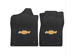 Lloyd Ultimat Front Floor Mats with Bowtie Logo; Black (07-14 Silverado 3500 HD Regular Cab)