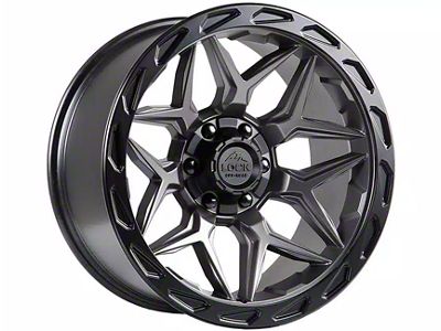 Lock Off-Road Matrix Matte Grey with Matte Black Ring 5-Lug Wheel; 17x9; -12mm Offset (02-08 RAM 1500, Excluding Mega Cab)