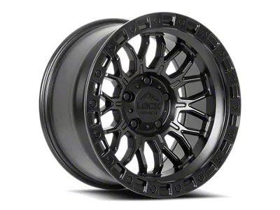 Lock Off-Road Combat Matte Black with Matte Black Ring 8-Lug Wheel; 20x10; 18mm Offset (03-09 RAM 2500)