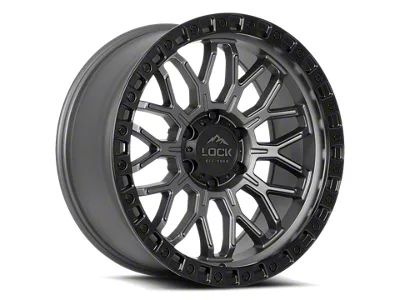 Lock Off-Road Combat Matte Grey with Matte Black Ring 8-Lug Wheel; 20x10; 18mm Offset (03-09 RAM 2500)