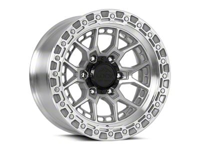 Lock Off-Road Commando Machine with Clear Coat 6-Lug Wheel; 17x9; 12mm Offset (07-13 Sierra 1500)