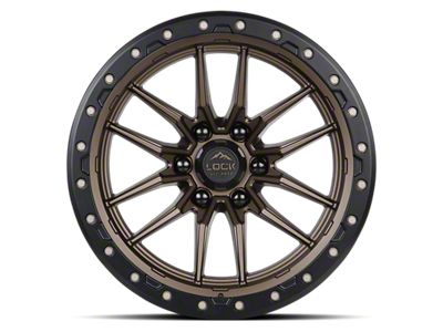 Lock Off-Road Krawler Matte Bronze with Matte Black Ring 6-Lug Wheel; 18x9; 1mm Offset (07-13 Sierra 1500)