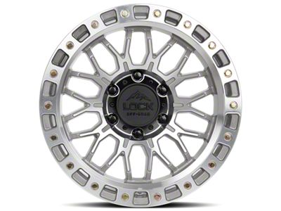 Lock Off-Road Combat Machining with Clear Coat 6-Lug Wheel; 17x9; -12mm Offset (07-13 Silverado 1500)