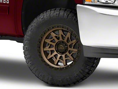 Lock Off-Road Lunatic Matte Bronze with Matte Black Ring 6-Lug Wheel; 17x9; 1mm Offset (07-13 Silverado 1500)