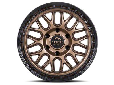 Lock Off-Road Onyx Matte Bronze with Matte Black Ring 6-Lug Wheel; 17x9; -12mm Offset (07-13 Silverado 1500)