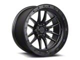 Lock Off-Road Krawler Matte Black with Matte Black Ring 8-Lug Wheel; 20x9; 20mm Offset (07-10 Silverado 2500 HD)