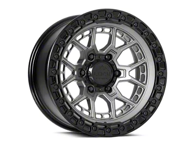 Lock Off-Road Commando Matte Grey with Matte Black Ring 8-Lug Wheel; 20x10; 18mm Offset (07-10 Silverado 3500 HD SRW)