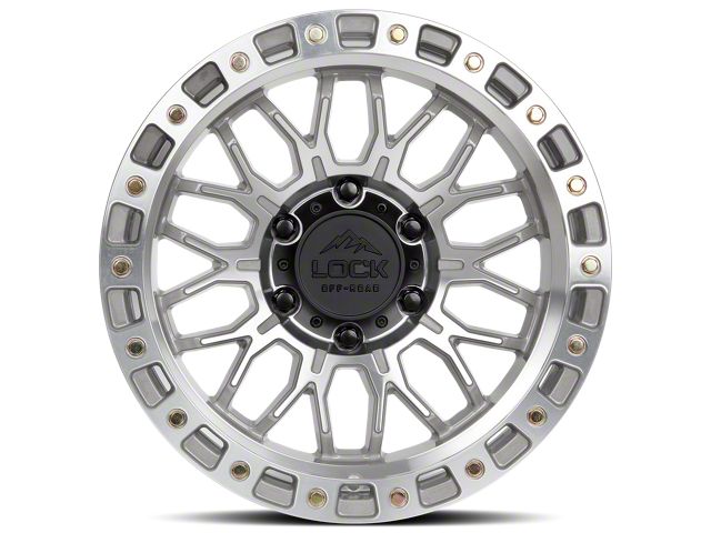 Lock Off-Road Combat Machining with Clear Coat 6-Lug Wheel; 17x9; -12mm Offset (07-14 Tahoe)