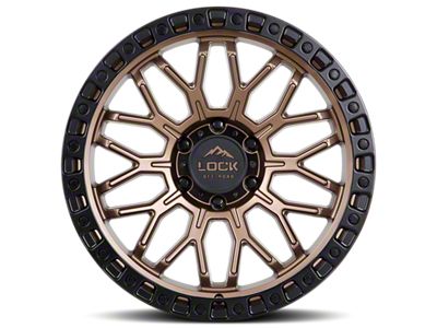 Lock Off-Road Combat Matte Bronze with Matte Black Ring 6-Lug Wheel; 17x9; 1mm Offset (07-14 Tahoe)