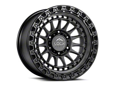 Lock Off-Road Mojave Matte Grey with Matte Black Ring 6-Lug Wheel; 17x8.5; 25mm Offset (07-14 Tahoe)