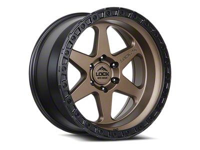 Lock Off-Road Olympus Matte Desert Bronze with Matte Black Ring 6-Lug Wheel; 18x9; 1mm Offset (07-14 Tahoe)
