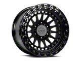 Lock Off-Road Mojave Matte Black with Gloss Black Ring 8-Lug Wheel; 17x9; 1mm Offset (08-10 F-250 Super Duty)