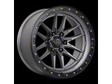 Lock Off-Road Krawler Matte Grey with Matte Black Ring 8-Lug Wheel; 20x10; -18mm Offset (08-10 F-350 Super Duty SRW)