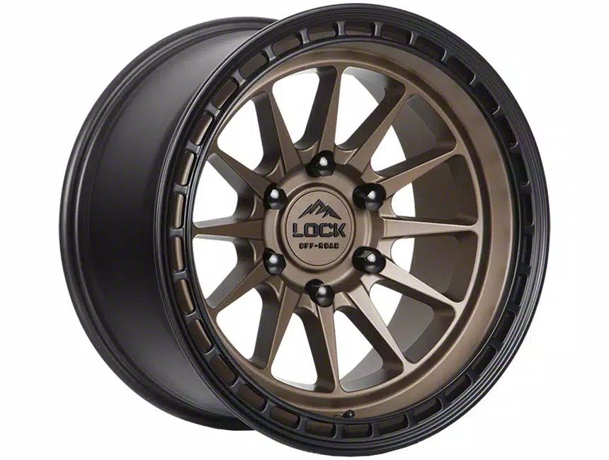 Lock Off-Road Baja Matte Desert Bronze with Matte Black Ring 6-Lug Wheel; 17×9; -12mm Offset (09-14 F-150)