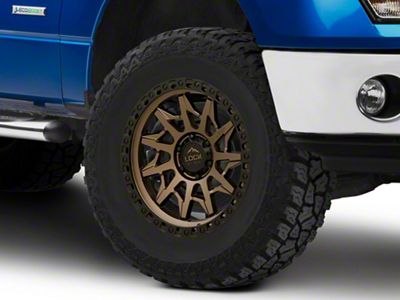 Lock Off-Road Lunatic Matte Bronze with Matte Black Ring 6-Lug Wheel; 17x9; 1mm Offset (09-14 F-150)