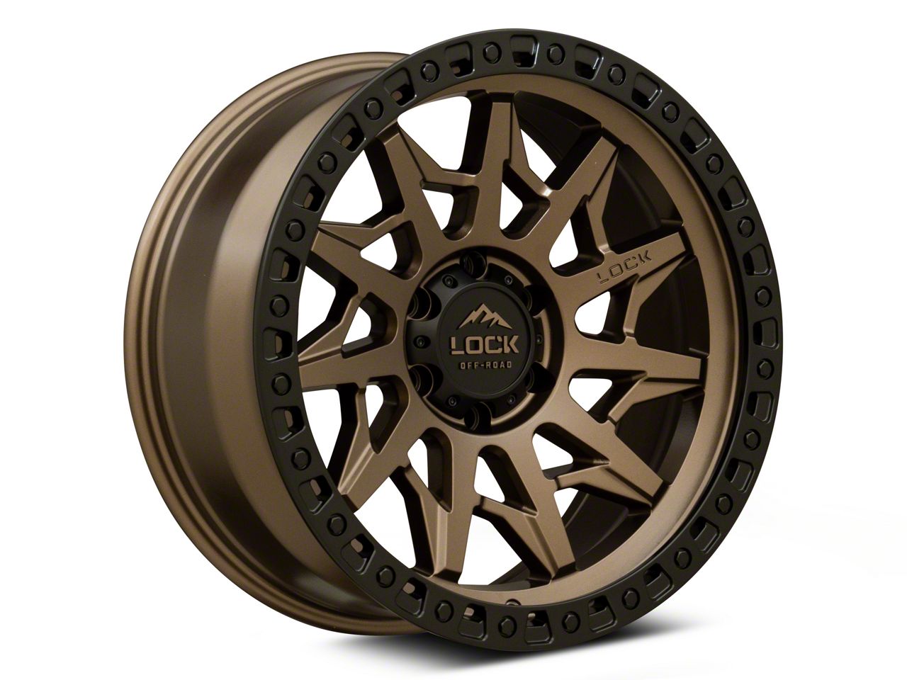 Lock Off-Road F-150 Lunatic Matte Bronze with Matte Black Ring 6