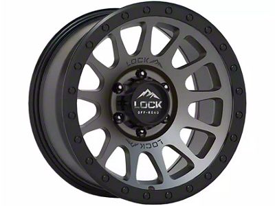 Lock Off-Road Yosemite Matte Grey with Matte Black Ring 6-Lug Wheel; 17x9; 0mm Offset (09-14 F-150)