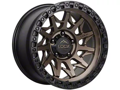 Lock Off-Road Lunatic Matte Bronze with Matte Black Ring 8-Lug Wheel; 20x10; -18mm Offset (11-16 F-250 Super Duty)