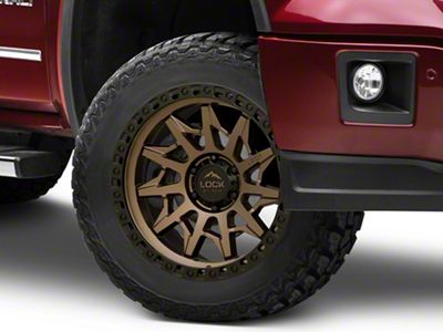 Lock Off-Road Lunatic Matte Bronze with Matte Black Ring 6-Lug Wheel; 20x9; 0mm Offset (14-18 Sierra 1500)