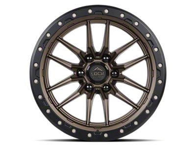 Lock Off-Road Krawler Matte Bronze with Matte Black Ring 6-Lug Wheel; 17x9; 1mm Offset (15-20 F-150)