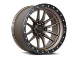 Lock Off-Road Krawler Matte Bronze with Matte Black Ring 8-Lug Wheel; 20x9; 1mm Offset (15-19 Sierra 2500 HD)