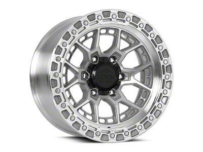 Lock Off-Road Commando Machine with Clear Coat 6-Lug Wheel; 17x9; 12mm Offset (15-20 Yukon)