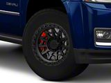 Lock Off-Road Lunatic Matte Black with Matte Black Ring 6-Lug Wheel; 17x9; -12mm Offset (15-20 Yukon)