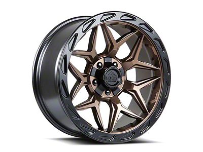 Lock Off-Road Matrix Matte Bronze with Matte Black Ring 8-Lug Wheel; 20x10; -18mm Offset (17-22 F-250 Super Duty)