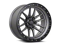 Lock Off-Road Krawler Matte Grey with Matte Black Ring 8-Lug Wheel; 20x10; -18mm Offset (17-22 F-350 Super Duty SRW)