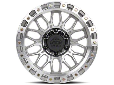 Lock Off-Road Combat Machining with Clear Coat 6-Lug Wheel; 17x9; -12mm Offset (19-23 Ranger)