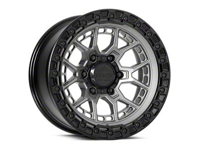 Lock Off-Road Commando Matte Grey with Matte Black Ring 6-Lug Wheel; 17x9; 0mm Offset (19-23 Ranger)