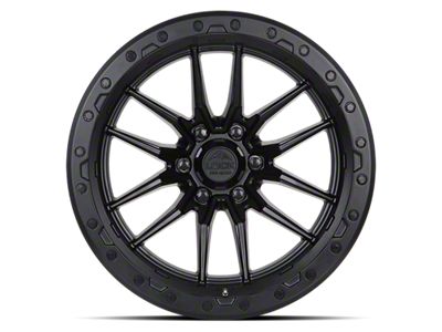 Lock Off-Road Krawler Matte Black with Matte Black Ring 6-Lug Wheel; 18x9; 1mm Offset (19-23 Ranger)