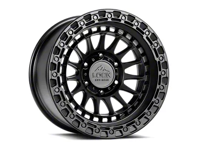 Lock Off-Road Mojave Matte Black with Matte Black Ring 6-Lug Wheel; 17x9; 12mm Offset (19-23 Ranger)