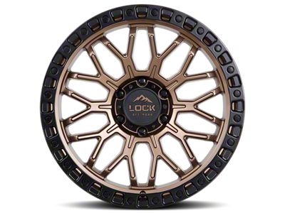 Lock Off-Road Combat Matte Bronze with Matte Black Ring 6-Lug Wheel; 17x9; -12mm Offset (19-24 Sierra 1500)