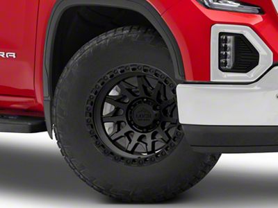 Lock Off-Road Lunatic Matte Black with Matte Black Ring 6-Lug Wheel; 18x9; 1mm Offset (19-25 Sierra 1500)
