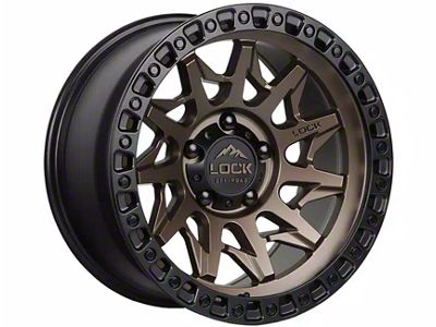 Lock Off-Road Lunatic Matte Bronze with Matte Black Ring 8-Lug Wheel; 20x10; -18mm Offset (23-25 F-250 Super Duty)