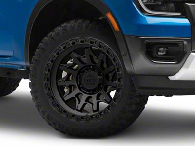 Lock Off-Road Lunatic Matte Black with Matte Black Ring 6-Lug Wheel; 20x10; -18mm Offset (24-25 Ranger)