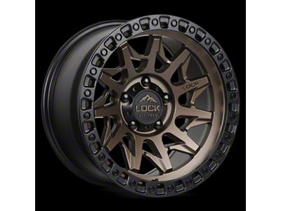 Lock Off-Road Lunatic Matte Bronze with Matte Black Ring 8-Lug Wheel; 20x10; -18mm Offset (99-07 F-250 Super Duty)