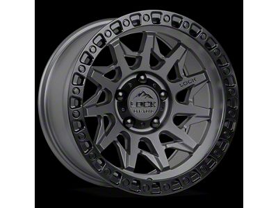 Lock Off-Road Lunatic Matte Grey with Matte Black Ring 8-Lug Wheel; 20x10; -18mm Offset (99-07 F-350 Super Duty SRW)