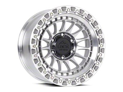 Lock Off-Road Mojave Machine with Clear Coat 6-Lug Wheel; 20x9; 0mm Offset (99-06 Sierra 1500)
