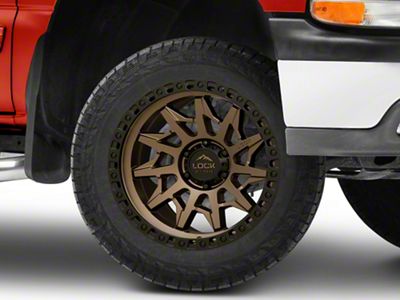 Lock Off-Road Lunatic Matte Bronze with Matte Black Ring 6-Lug Wheel; 20x9; 0mm Offset (99-06 Silverado 1500)