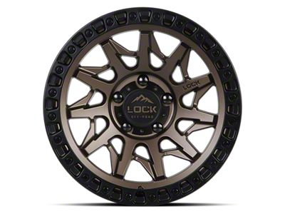 Lock Off-Road Lunatic Matte Bronze with Matte Black Ring 6-Lug Wheel; 18x9; -12mm Offset (23-24 Canyon)