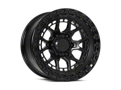 Lock Off-Road Commando Matte Black with Gloss Black Ring 6-Lug Wheel; 17x9; 12mm Offset (23-25 Canyon)