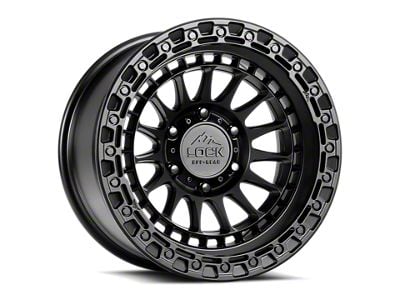 Lock Off-Road Mojave Matte Black with Matte Black Ring 6-Lug Wheel; 17x8.5; 25mm Offset (23-26 Canyon)