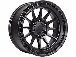 Lock Off-Road Baja Matte Black with Matte Black Ring 6-Lug Wheel; 17x9; -12mm Offset (23-26 Colorado)