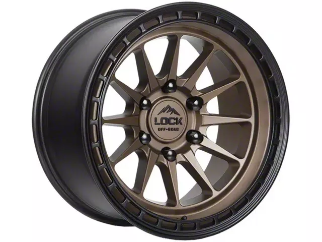 Lock Off-Road Baja Matte Desert Bronze with Matte Black Ring 6-Lug Wheel; 17x9; 0mm Offset (23-24 Colorado)