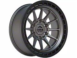 Lock Off-Road Baja Matte Grey with Matte Black Ring 6-Lug Wheel; 17x9; 0mm Offset (23-26 Colorado)