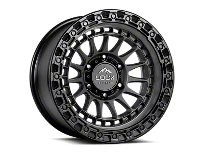 Lock Off-Road Mojave Matte Grey with Matte Black Ring 6-Lug Wheel; 17x8.5; 25mm Offset (23-25 Colorado)