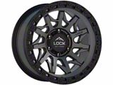 Lock Off-Road Lunatic Matte Grey with Matte Black Ring 6-Lug Wheel; 20x10; -18mm Offset (21-26 F-150)