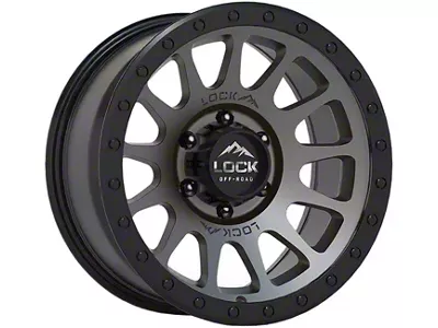 Lock Off-Road Yosemite Matte Grey with Matte Black Ring 6-Lug Wheel; 17x9; 0mm Offset (21-25 F-150)